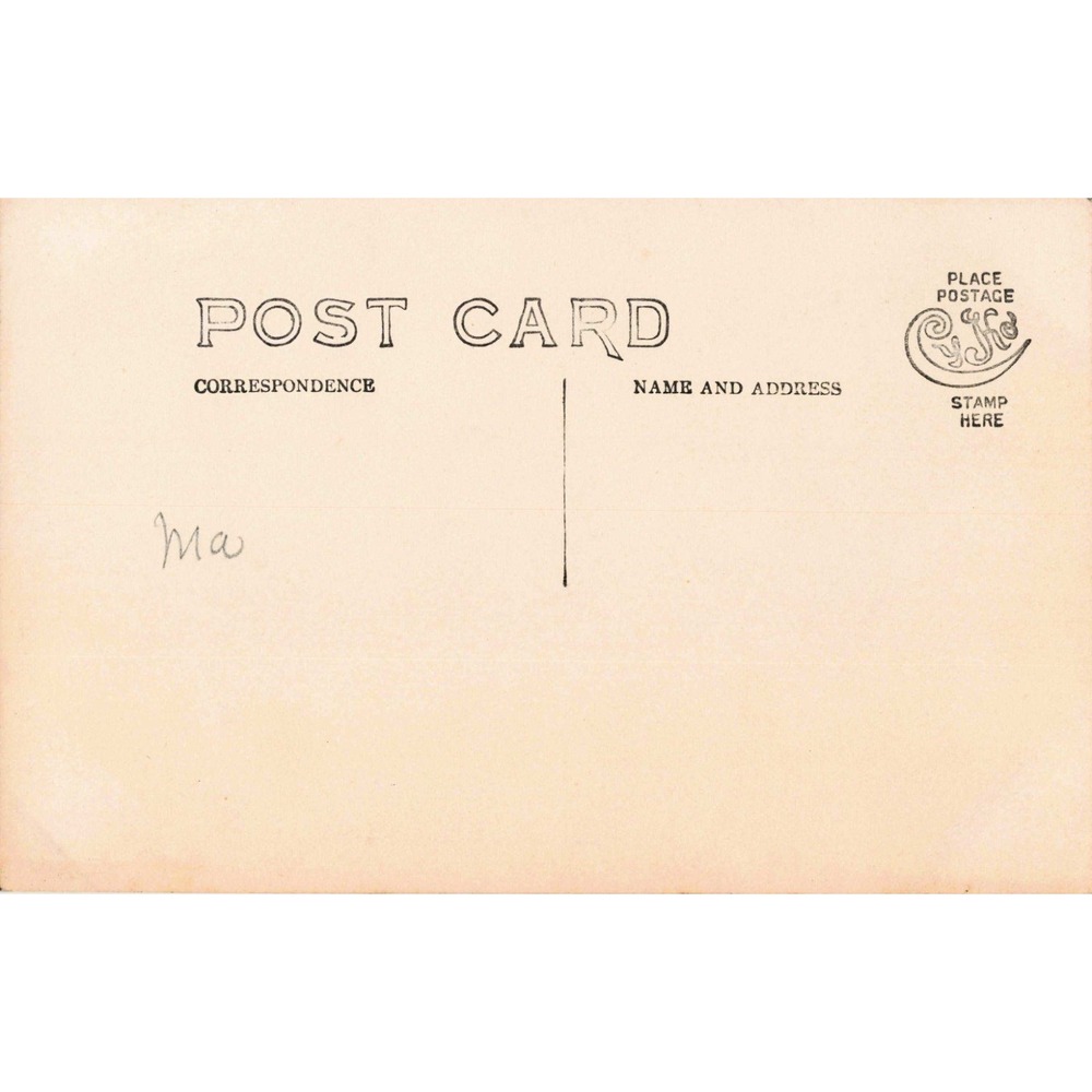 Antique RPPC Postcard Man in Suit on Rustic Log Stairs Cyko Stamp Box 1907-1915 - Picture 2 of 2